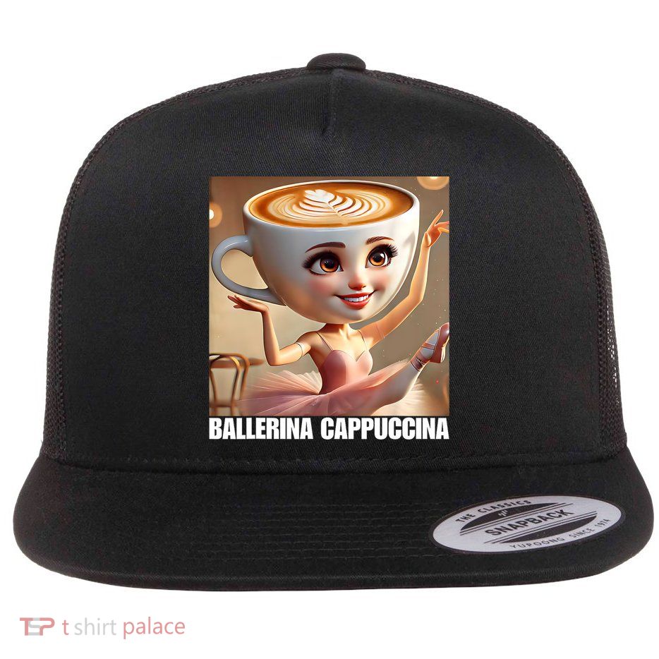 Ballerina Cappuccina - Italian Brainrot Meme  Flatbill Hat