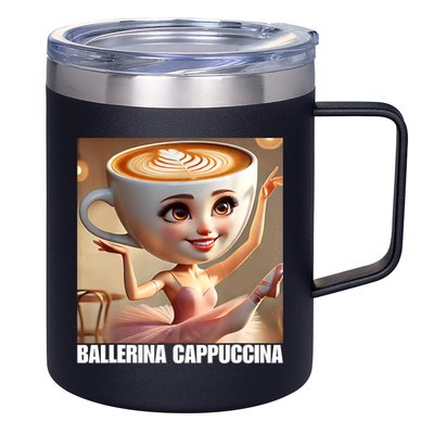 Ballerina Cappuccina - Italian Brainrot Meme  12oz Stainless Steel Coffee Mug