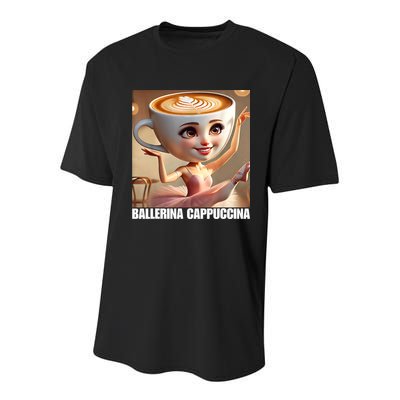 Ballerina Cappuccina - Italian Brainrot Meme  Youth Performance Sprint T-Shirt