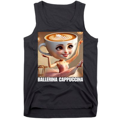Ballerina Cappuccina - Italian Brainrot Meme  Tank Top