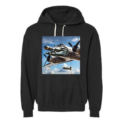 Bombardino Crocodilo - Italian Brainrot Meme  Garment-Dyed Fleece Hoodie