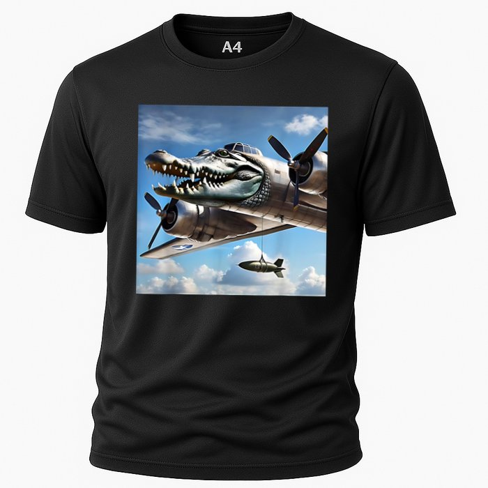 Bombardino Crocodilo - Italian Brainrot Meme  Cooling Performance Crew T-Shirt