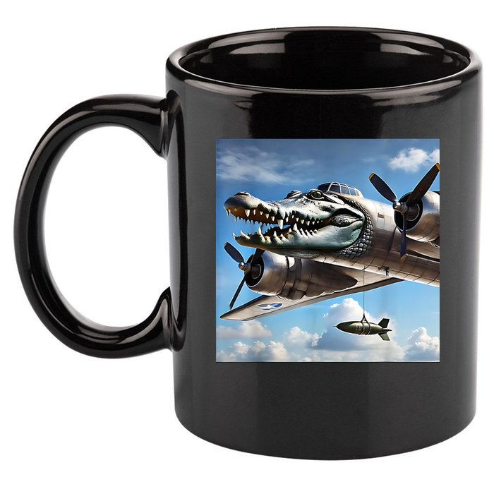 Bombardino Crocodilo - Italian Brainrot Meme  11oz C Handle Ceramic Mug