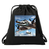 Bombardino Crocodilo - Italian Brainrot Meme  Drawstring Bag