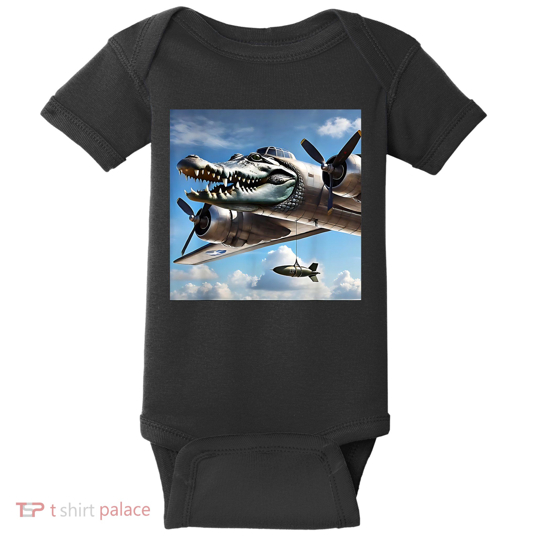 Bombardino Crocodilo - Italian Brainrot Meme  Baby Bodysuit
