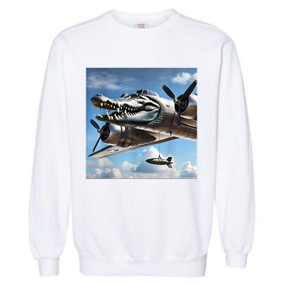 Bombardino Crocodilo - Italian Brainrot Meme  Garment-Dyed Sweatshirt