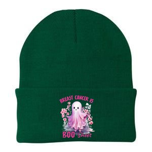 Breast Cancer Is Boo Sheet Halloween Breast Cancer Awareness Knit Cap Winter Beanie