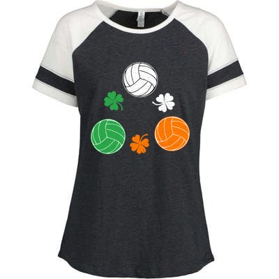 Basketball Clover Irish Flag Costume St Patricks Day Great Gift Enza Ladies Jersey Colorblock Tee