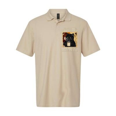 Before Coffee I Hate Everyone After Coffee Black Cat Drink Softstyle Adult Sport Polo