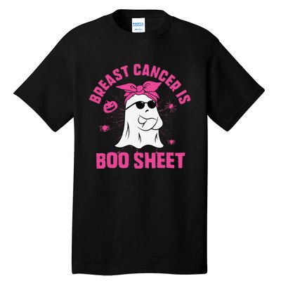 Breast Cancer Is Boo Sheet Ghost Halloween Breast Cancer Tall T-Shirt