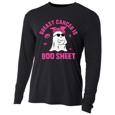 Breast Cancer Is Boo Sheet Ghost Halloween Breast Cancer Cooling Performance Long Sleeve Crew