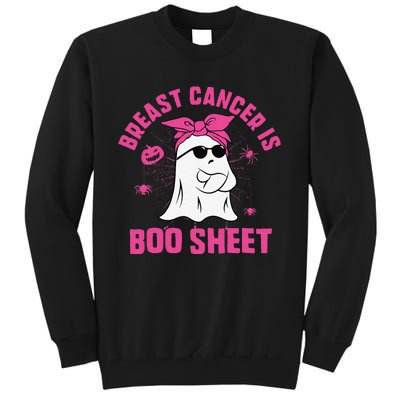 Breast Cancer Is Boo Sheet Ghost Halloween Breast Cancer Tall Sweatshirt