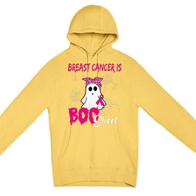 Breast Cancer Is Boo Sheet Ghost Halloween Breast Cancer Premium Pullover Hoodie