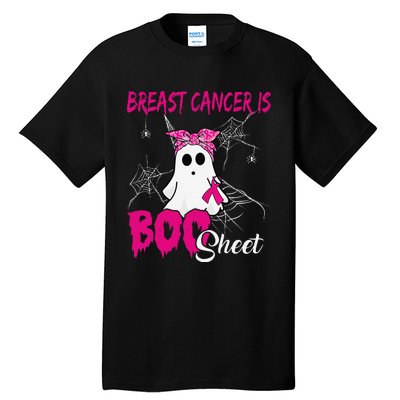 Breast Cancer Is Boo Sheet Ghost Halloween Breast Cancer Tall T-Shirt