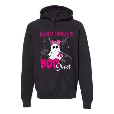 Breast Cancer Is Boo Sheet Ghost Halloween Breast Cancer Premium Hoodie