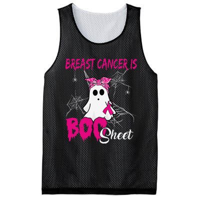 Breast Cancer Is Boo Sheet Ghost Halloween Breast Cancer Mesh Reversible Basketball Jersey Tank