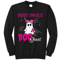 Breast Cancer Is Boo Sheet Ghost Halloween Breast Cancer Tall Sweatshirt