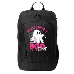 Breast Cancer Is Boo Sheet Halloween Breast Cancer Awareness City Backpack