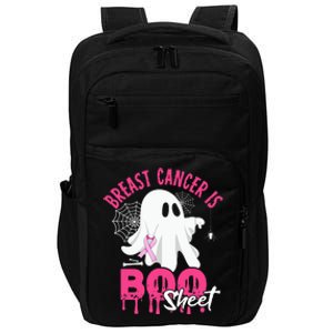 Breast Cancer Is Boo Sheet Halloween Breast Cancer Awareness Impact Tech Backpack