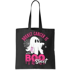 Breast Cancer Is Boo Sheet Halloween Breast Cancer Awareness Tote Bag