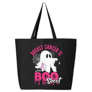 Breast Cancer Is Boo Sheet Halloween Breast Cancer Awareness 25L Jumbo Tote