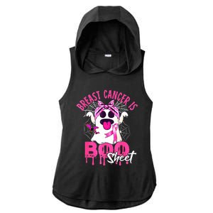 Breast Cancer Is Boo Sheet Halloween Breast Cancer Awareness Ladies PosiCharge Tri-Blend Wicking Draft Hoodie Tank