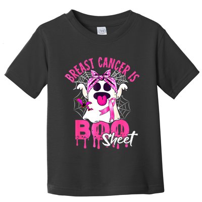 Breast Cancer Is Boo Sheet Halloween Breast Cancer Awareness Toddler T-Shirt