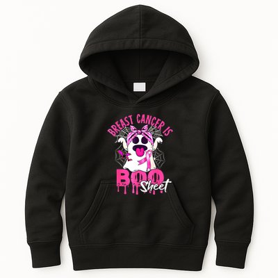Breast Cancer Is Boo Sheet Halloween Breast Cancer Awareness Kids Hoodie