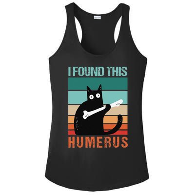 Black Cat I Found This Humerus Cat Joke Ladies PosiCharge Competitor Racerback Tank