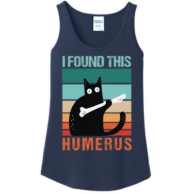 Black Cat I Found This Humerus Cat Joke Ladies Essential Tank