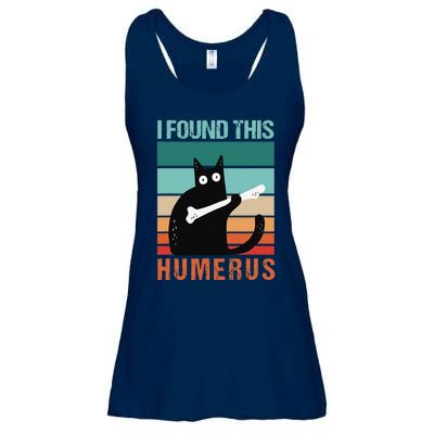 Black Cat I Found This Humerus Cat Joke Ladies Essential Flowy Tank