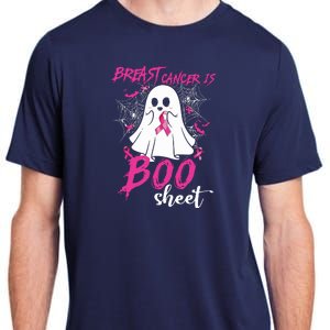 Breast Cancer Is Boo Sheet Halloween Breast Cancer Awareness Adult ChromaSoft Performance T-Shirt