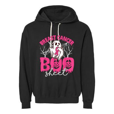 Breast Cancer Is Boo Sheet Breast Cancer Warrior Halloween Garment-Dyed Fleece Hoodie