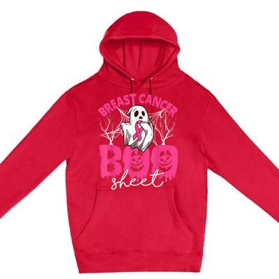 Breast Cancer Is Boo Sheet Breast Cancer Warrior Halloween Premium Pullover Hoodie