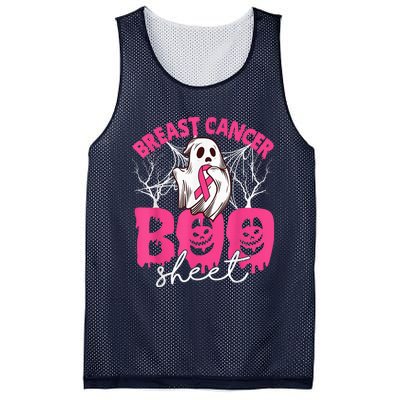 Breast Cancer Is Boo Sheet Breast Cancer Warrior Halloween Mesh Reversible Basketball Jersey Tank