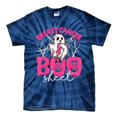 Breast Cancer Is Boo Sheet Breast Cancer Warrior Halloween Tie-Dye T-Shirt