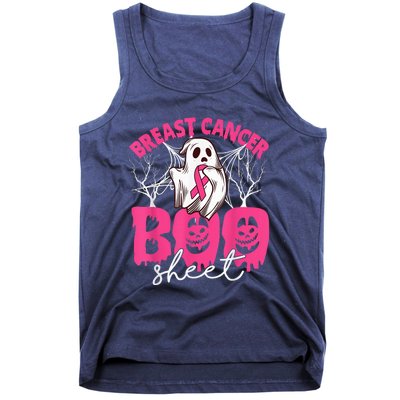 Breast Cancer Is Boo Sheet Breast Cancer Warrior Halloween Tank Top