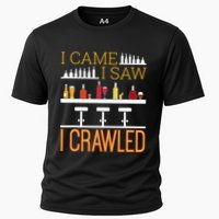 Bar Crawl I Came I Saw I Crawled Pub Crawl Alcohol Drinking Cooling Performance Crew T-Shirt