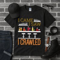 Bar Crawl I Came I Saw I Crawled Pub Crawl Alcohol Drinking Tall T-Shirt