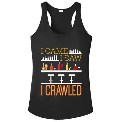 Bar Crawl I Came I Saw I Crawled Pub Crawl Alcohol Drinking Ladies PosiCharge Competitor Racerback Tank