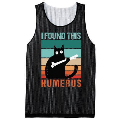 Black Cat I Found This Humerus Cat Joke Mesh Reversible Basketball Jersey Tank