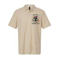 Black Cat Its Fine Im Fine Everything Is Fine Teacher Xmas Softstyle Adult Sport Polo