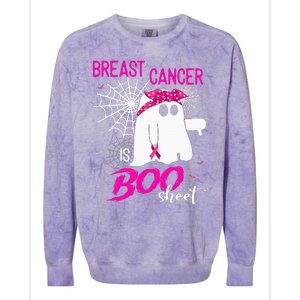 Breast Cancer Is Boo Sheet Breast Cancer Boo Halloween Colorblast Crewneck Sweatshirt