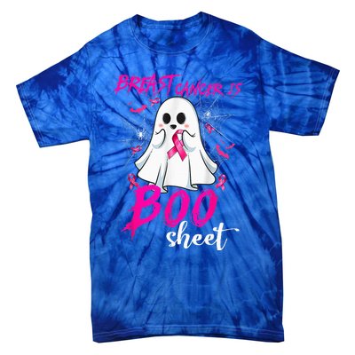 Breast Cancer Is Boo Sheet Halloween Breast Cancer Awareness Tie-Dye T-Shirt