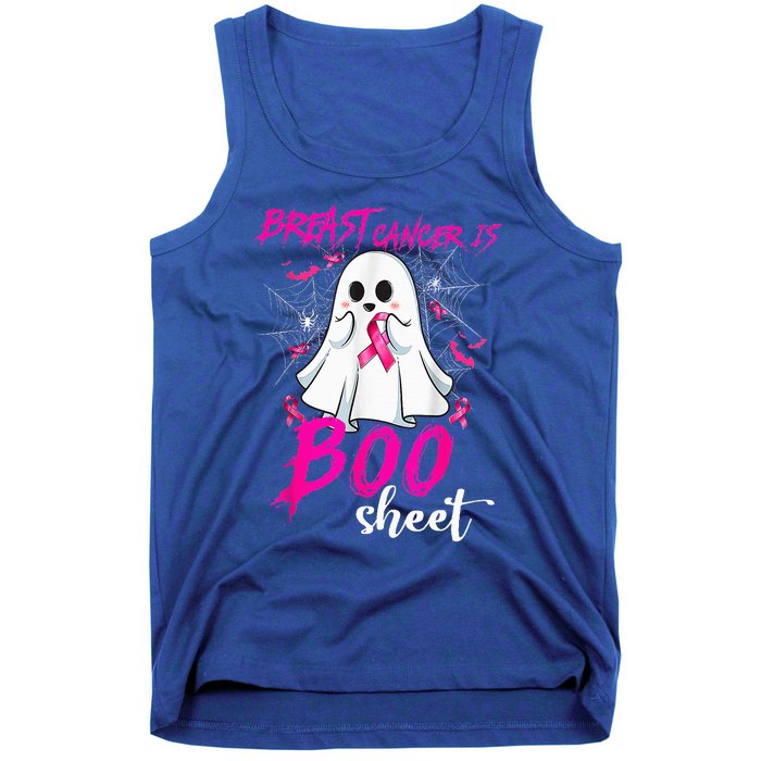 Breast Cancer Is Boo Sheet Halloween Breast Cancer Awareness Tank Top