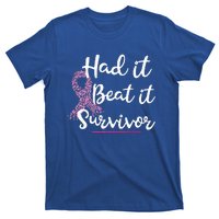 Breast Cancer I Had It I Beat It Survivor Pink Ribbon T-Shirt