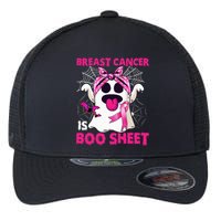 Breast Cancer Is Boo Sheet Halloween Funny Ghost Pink Ribbon Flexfit Unipanel Trucker Cap