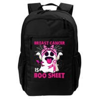 Breast Cancer Is Boo Sheet Halloween Funny Ghost Pink Ribbon Daily Commute Backpack