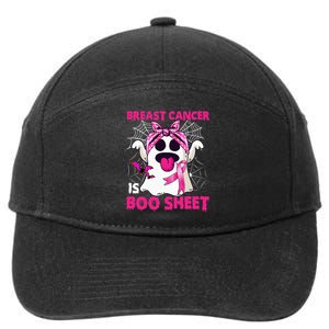 Breast Cancer Is Boo Sheet Halloween Funny Ghost Pink Ribbon 7-Panel Snapback Hat