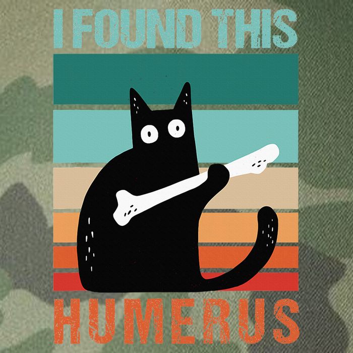 Black Cat I Found This Humerus Cat Joke Legacy Tie Dye Trucker Hat